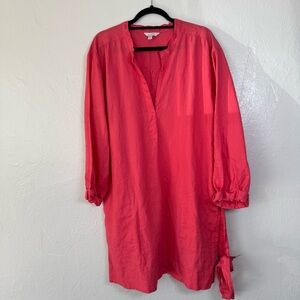 Garnet Hill Linen Tunic Belted Dress